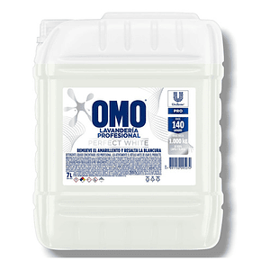 Detergente Para Ropa Líquido Omo Profesional Perfect White Bidón 7 l