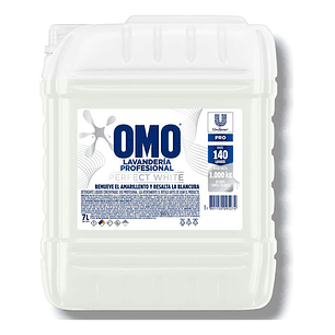 Detergente Para Ropa Líquido Omo Profesional Perfect White Bidón 7 l