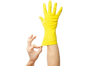 Guante 100% Latex Color Amarillo Limpieza Multiuso 1 Par.