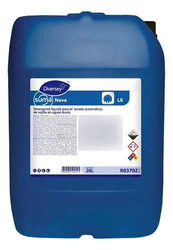 Detergente Lavavajillas 20 Litros. Aguas Duras Suma Nova 1