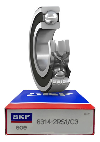 Rodamiento 6314-2rs1/c3 Rígido De Bolas Skf Med: 70x150x35 1
