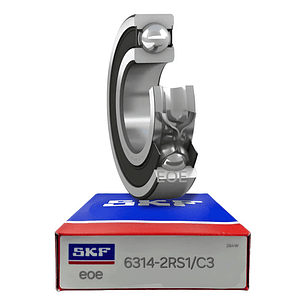 Rodamiento 6314-2rs1/c3 Rígido De Bolas Skf Med: 70x150x35