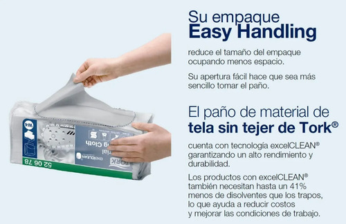 Paños Wipe Industrial 4 Ptes. X 120 Unidades. C/u To70050 3