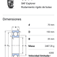 Rodamiento 6314 Rígido De Bolas Skf Medidas: 70x150x35 - Miniatura 2
