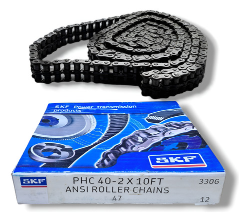 Cadena Asa 40-2x10ft Skf 3 Metros. Transmisión De Potencia 1