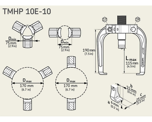 Extractor De Rodamientos Hidráulico Skf 3 Brazos TMHP 10E 6