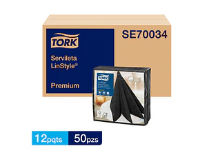 Servilleta Premium Linstyle 12 Pqtes X 50 Hojas Color NEGRA