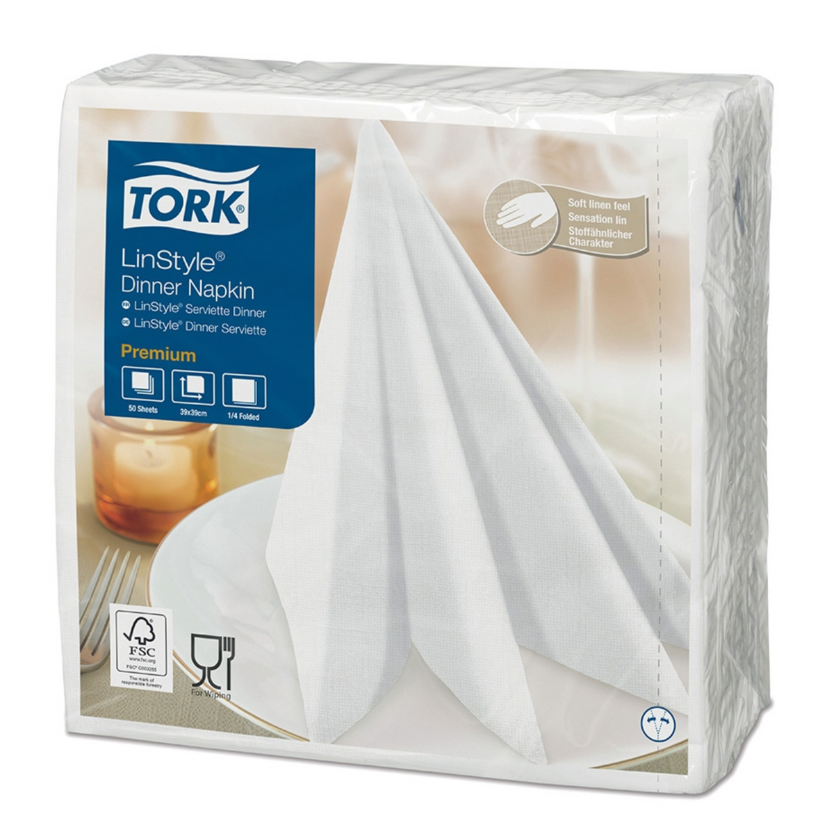 Servilleta Premium Linstyle 12 Pqtes X 50 Hojas Color BLANCA 5