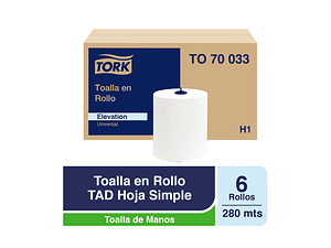 Toalla Papel Jumbo Tad H/s 6 Rollos X 280 Mt To70033