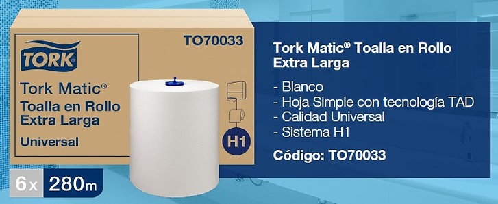 Toalla Papel Jumbo Tad H/s 6 Rollos X 280 Mt To70033 2