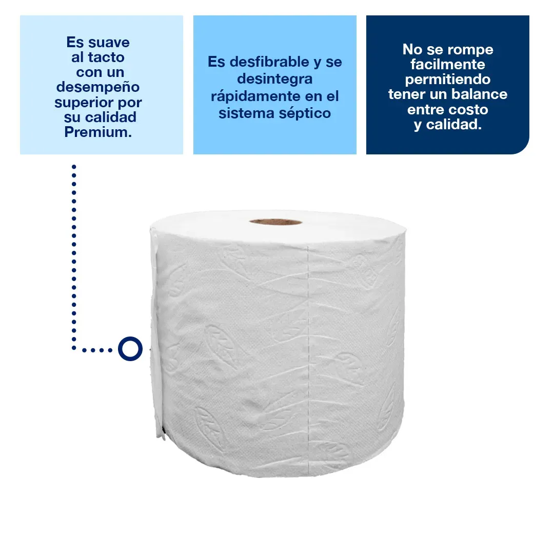 Papel Higiénico Tork 50M Doble Hoja Premium - 8 Paquetes x 4 Rollos HI70019 3