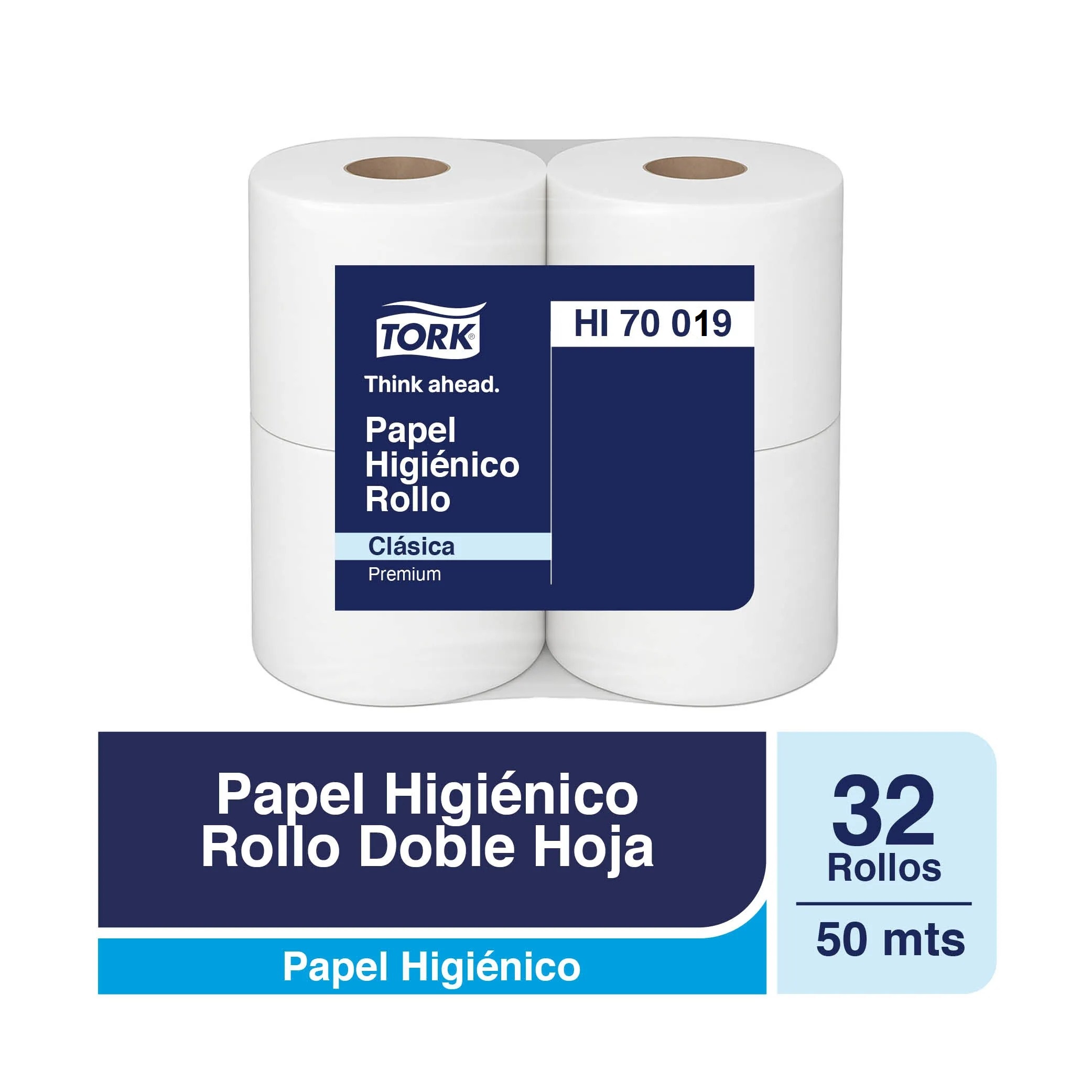 Papel Higiénico Tork 50M Doble Hoja Premium - 8 Paquetes x 4 Rollos HI70019 1
