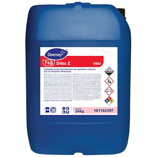 Limpiador ácido Sanitizante por espuma - 24 KG. DILAC Z - DIVERSEY