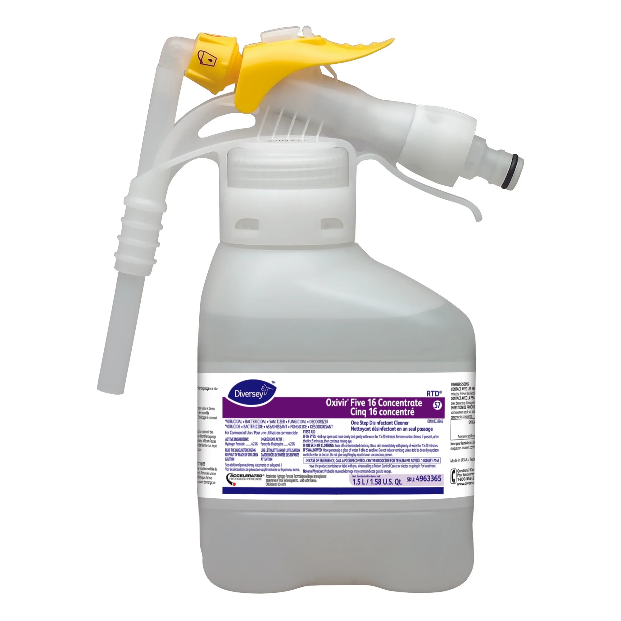 Desinfectante Oxivir Five 16 J Flex Peróxido De Hidrógeno Acelerado - ( 1,5 L ) DIVERSEY 1