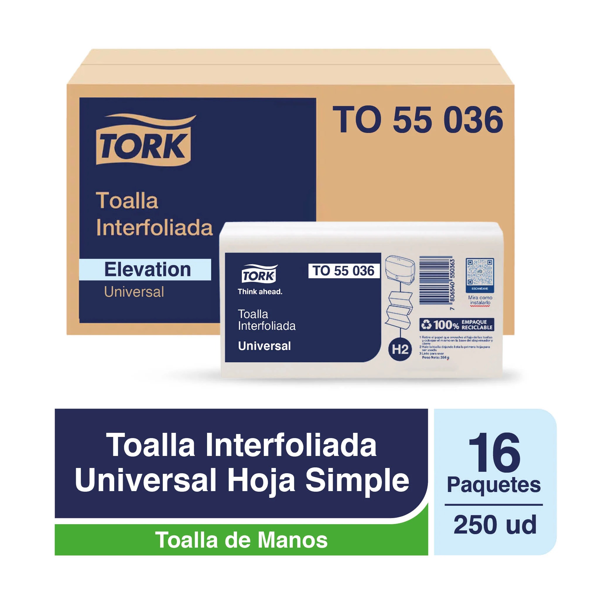 Dispensador de Toalla Interfoliada Tork Element DI55171 2