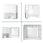 Dispensador de Toalla Interfoliada Tork Xpress Blanco  DI70028 - Miniatura 2