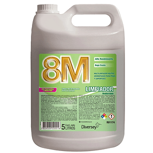 LIMPIADOR MULTIUSO 8M MEDITERRANEO PARA PISOS Y SUPERFICIES - 5 LTS Diversey