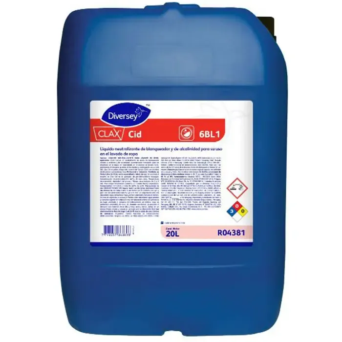 Líquido neutralizante de blanqueador y de alcalinidad 20 Lts. CLAX CID - Diversey 1