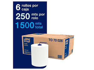 Toalla Jumbo H/s 6 Rollos X 250 Mts. C/u To70026 Tork