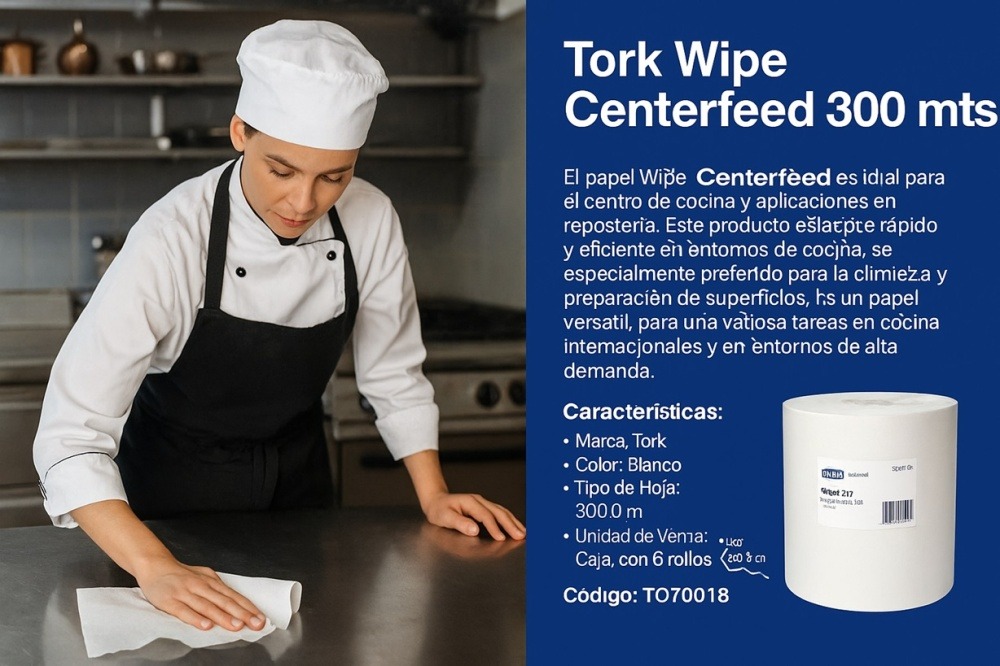 Toalla Centerfeed Tork Universal Hoja Simple - 6 Rollos x 300 Mts. TO70018 2
