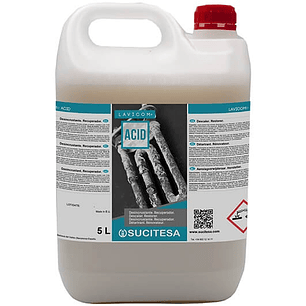  Eliminador de incrustaciones de cal y óxido para Lavanderias 5 Lts. LAVICOM ACID