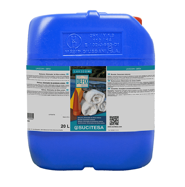  Eliminador de manchas de filtros solares, cremas y lociones 20 Lts. LAVICOM DEFIX 1
