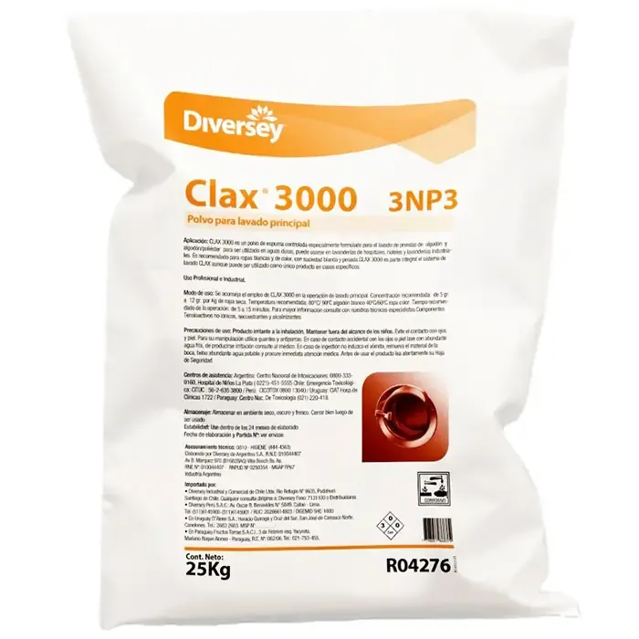 Detergente en polvo para aguas duras 25 Kgs. CLAX 3000 - Diversery 1