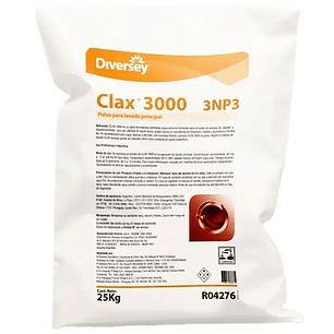 Detergente en polvo para aguas duras 25 Kgs. CLAX 3000 - Diversery