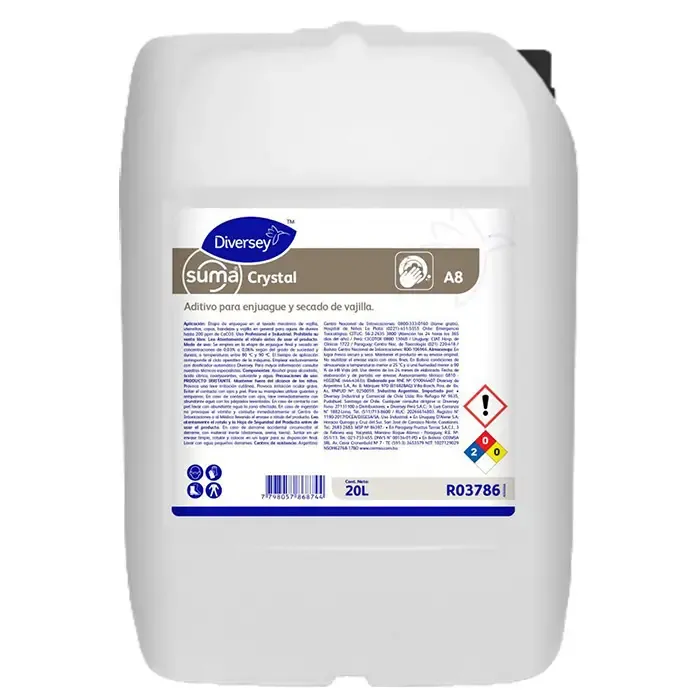 Limpieza - Aditivo para Enjuague y Secado De Vajillas - 20 LTS. SUMA CRYSTAL - DIVERSEY 2