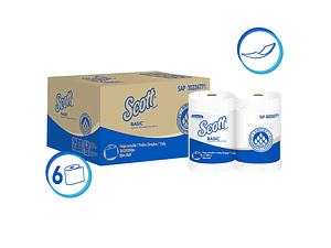 Toallas en Rollo Scott - 6 rollos de 200 mts. C/U Hoja Simple - 330224771