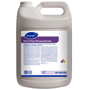 Desinfectante limpiador de un paso base peróxido hidrógeno 5 L. OXIVIR FIVE