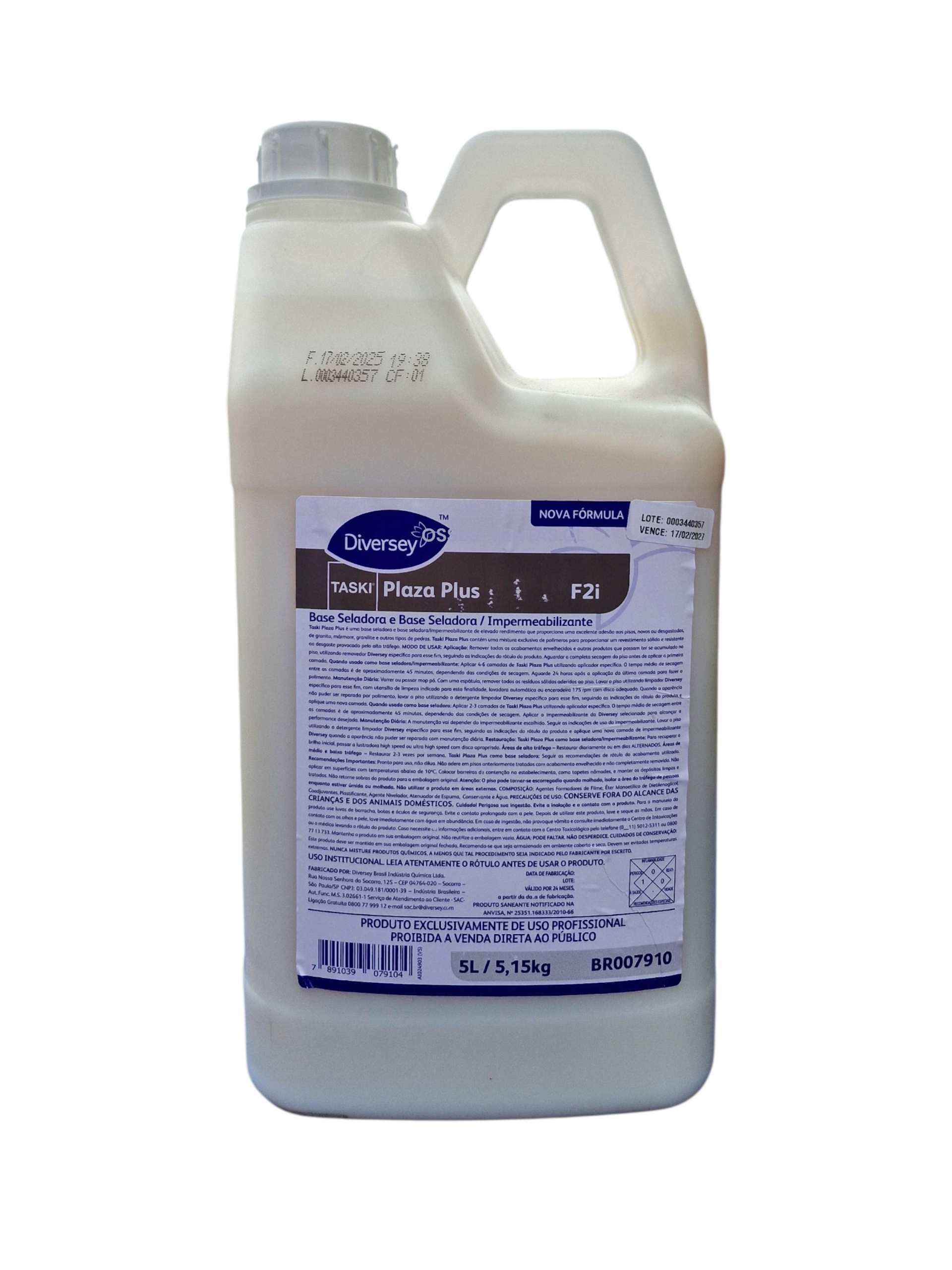 SELLADOR ACABADO ALTO BRILLO PARA PISOS DUROS 5 Lts. PLAZA PLUS 1