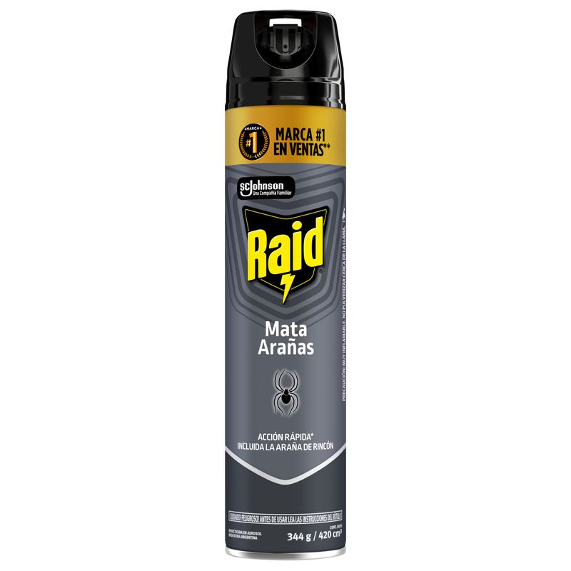 Insecticida mata arañas 420 cc RAID MAX 2