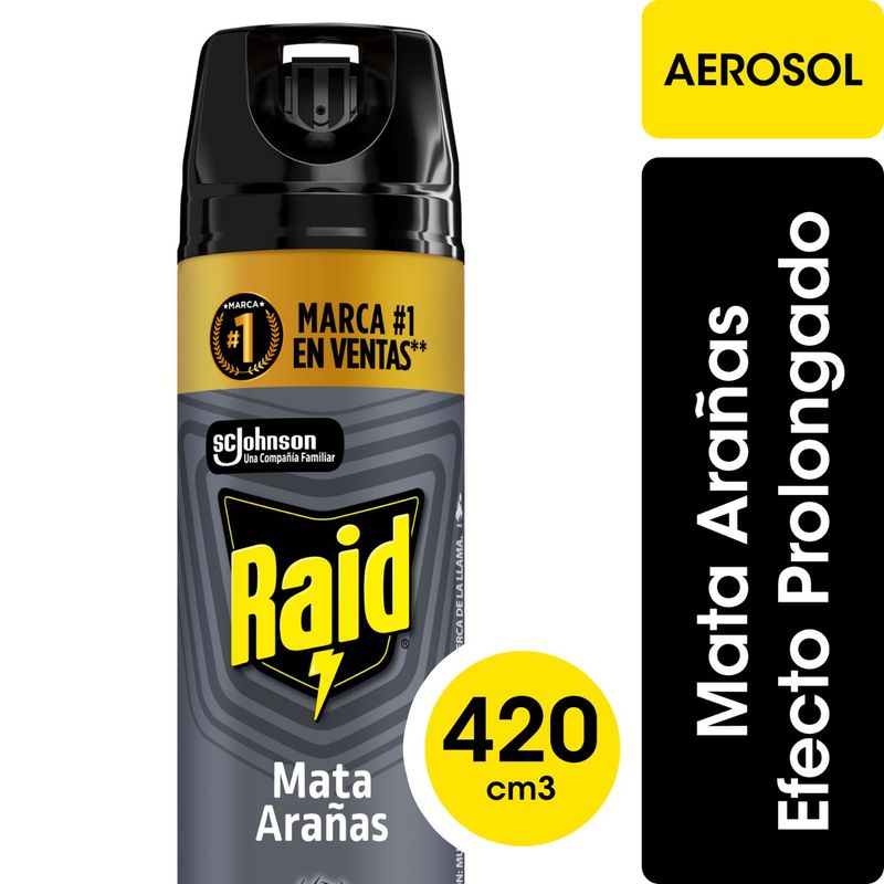 Insecticida mata arañas 420 cc RAID MAX 1
