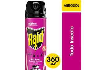 Insecticida aerosol 360cc todo insecto Raid