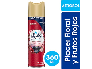 Desodorante Ambiental Glade Aerosol Placer Floral y Frutos Rojos 360 ml