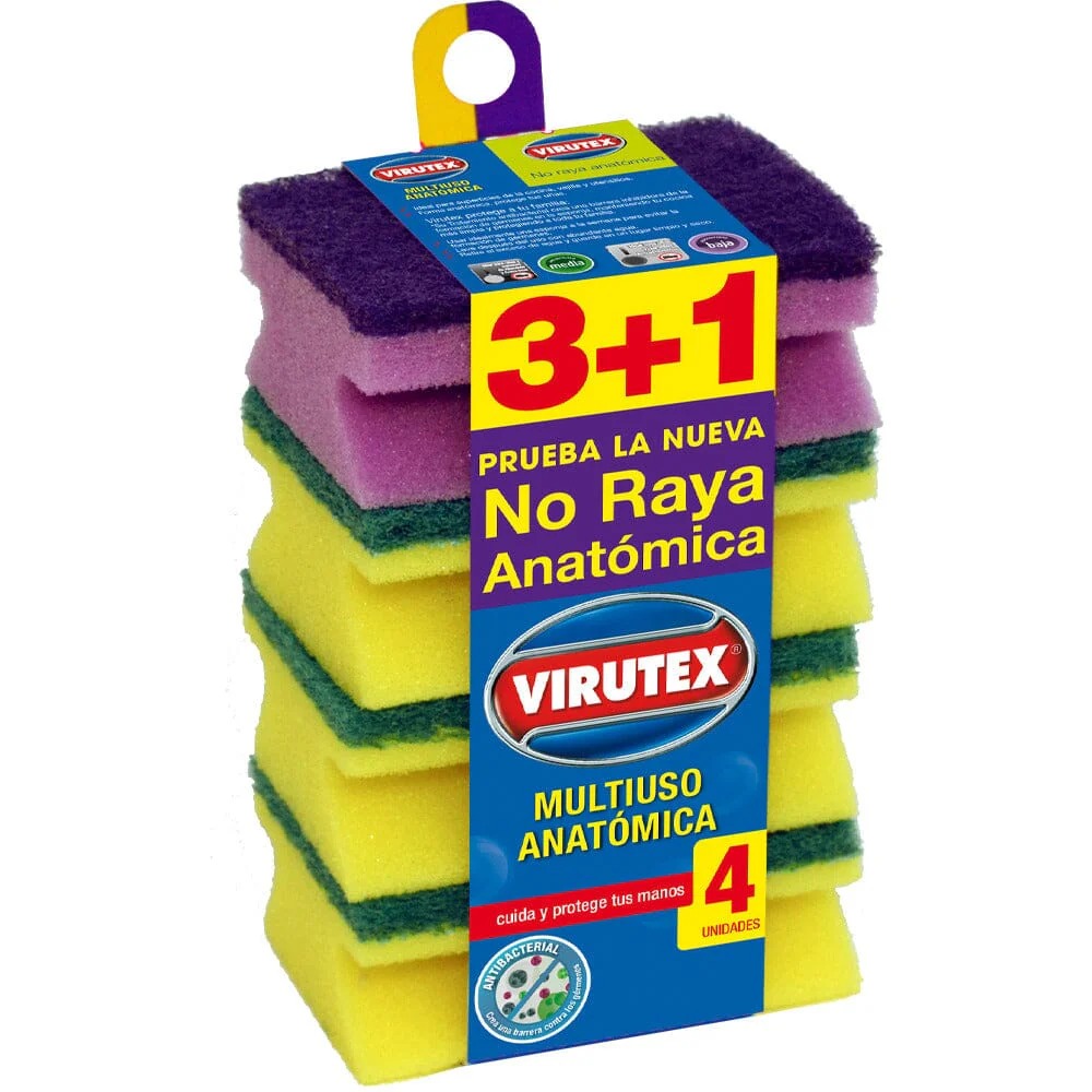 ESPONJA ACANALADA 3 + 1 CLASICA - VIRUTEX - 1200420 1