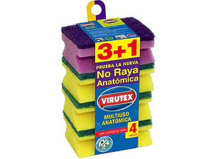 ESPONJA ACANALADA 3 + 1 CLASICA - VIRUTEX - 1200420