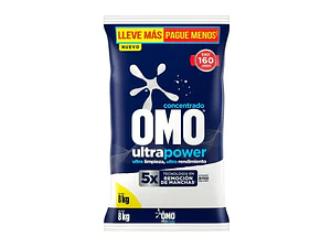 Detergente en Polvo Omo Matic Ultra Power 8 kg