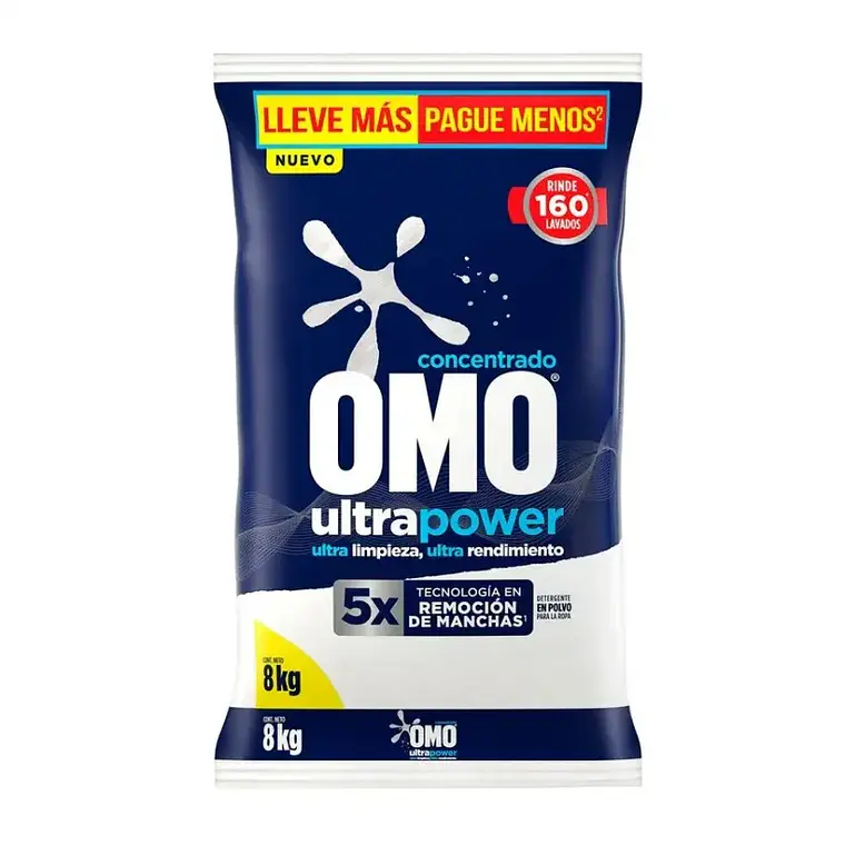 Detergente en Polvo Omo Matic Ultra Power 8 kg 1