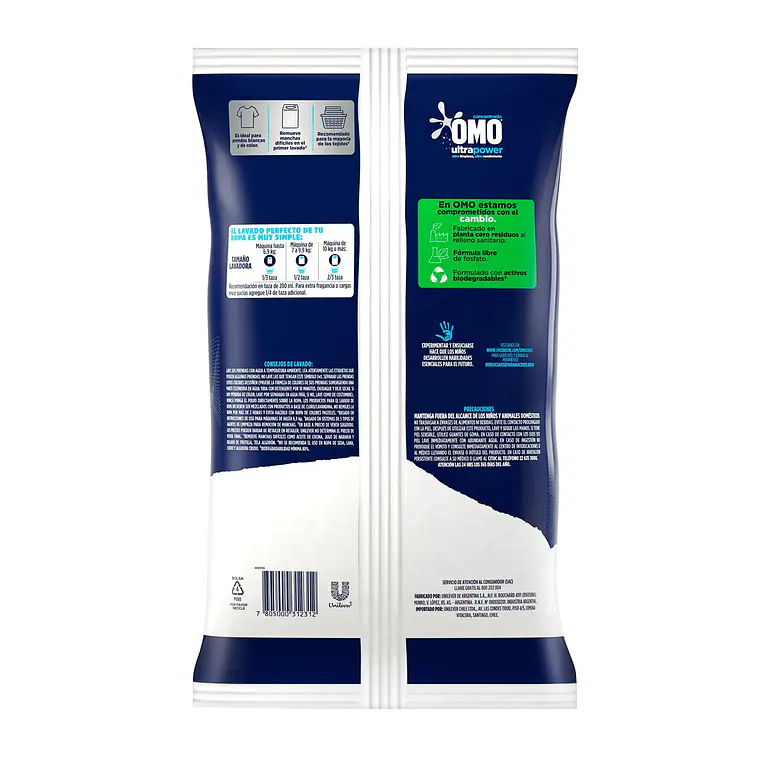 Detergente en Polvo Omo Matic Ultra Power 8 kg 2