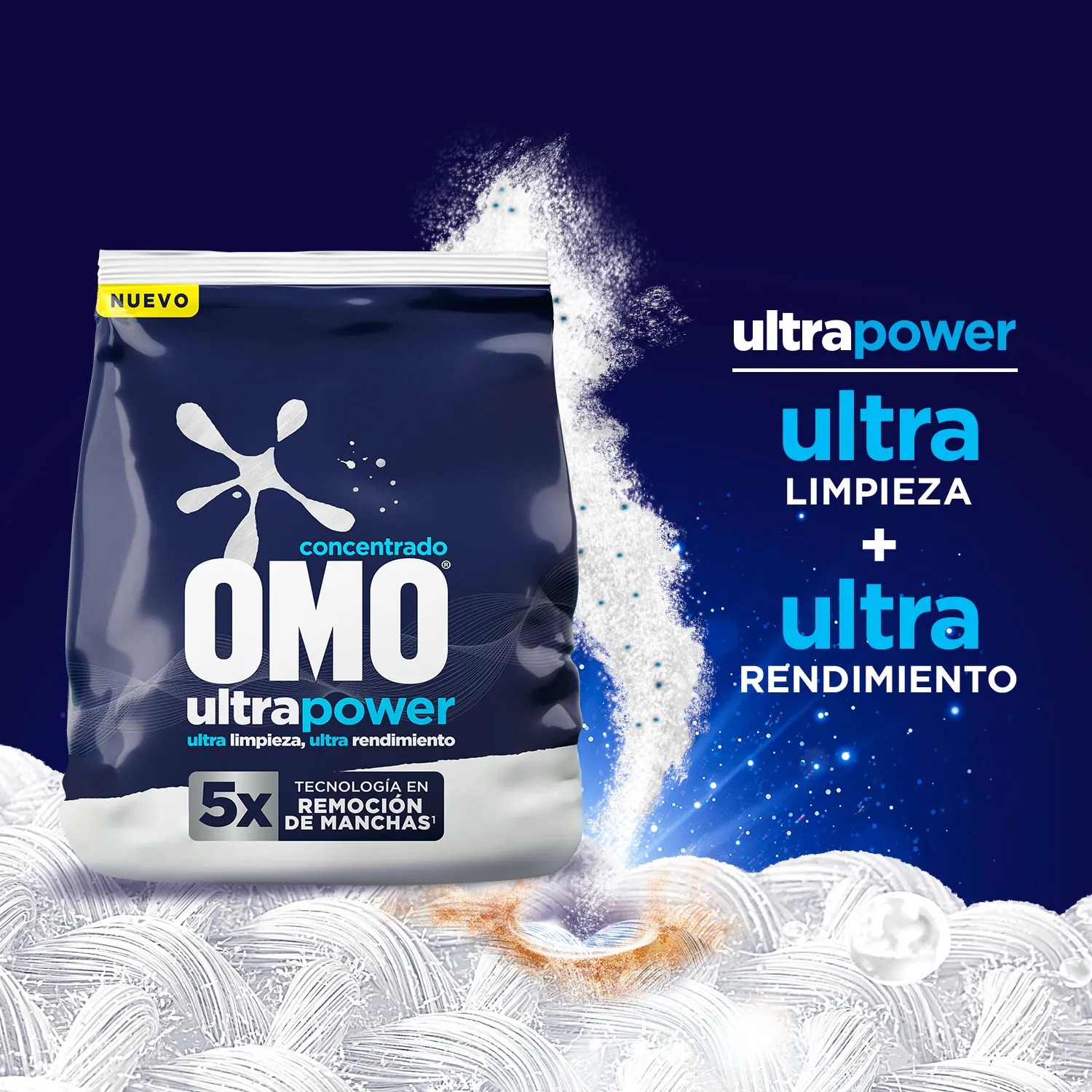 Detergente en Polvo Omo Matic Ultra Power 8 kg 3