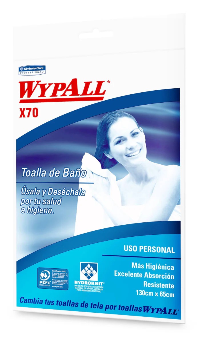 Toalla de Baño Wypall X-70 - Ultra Absorbente 10 UNIDADES 1