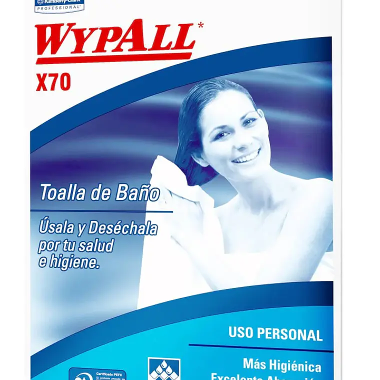 Toalla de Baño Wypall X-70 - Ultra Absorbente 10 UNIDADES 1