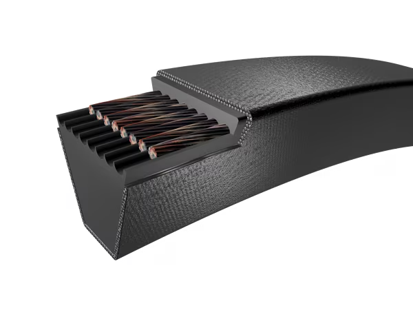 Correa de cuña estrecha vestida PHG 8V1800 Medidas: 23x25x4572 mm. 1