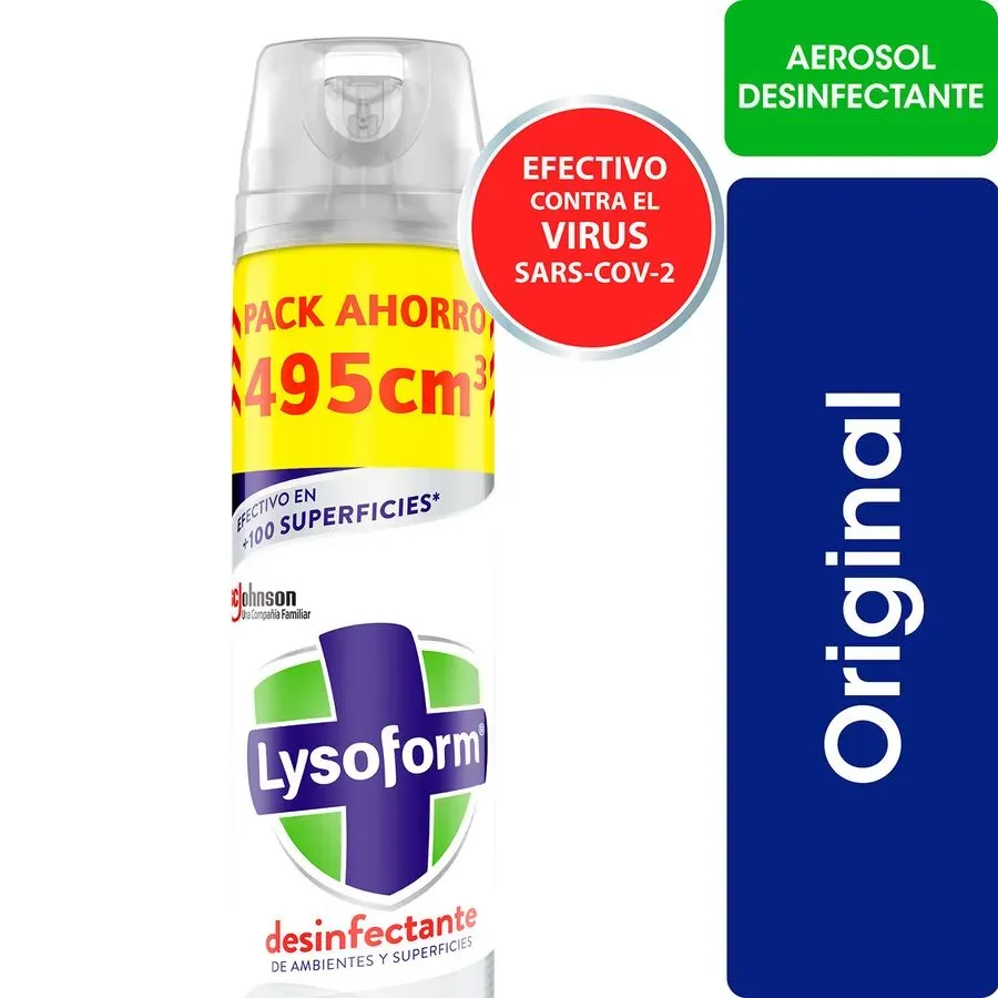 Desinfectante Lysoform Original Aerosol 495 ml. 1