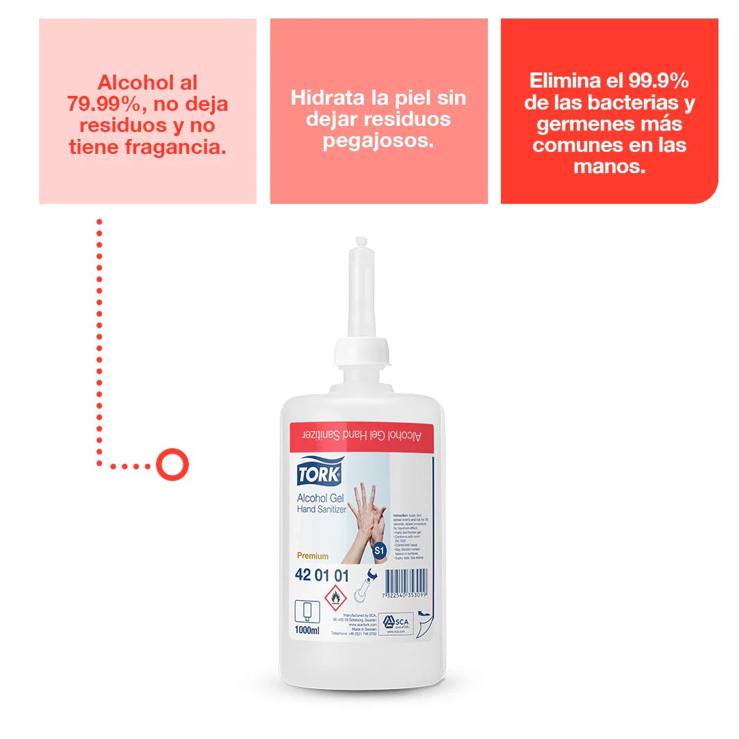 Alcohol Gel Premium Tork - ( 1 Botellas X 1000 ml.) - Ja70012 1