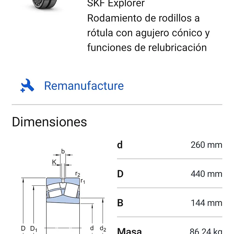 23152 CCK/W33 Rodamiento de rodillos a rótula con agujero cónico - SKF 2