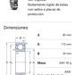 6316-2Z Rodamiento rígido de bolas - Medidas: 80x170x39 - thumbnail 2