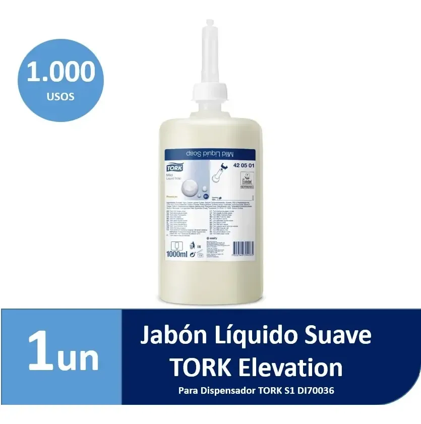 Jabón Líquido Suave Tork ( 1 Botella X 1000 ml. ) JA70002 1